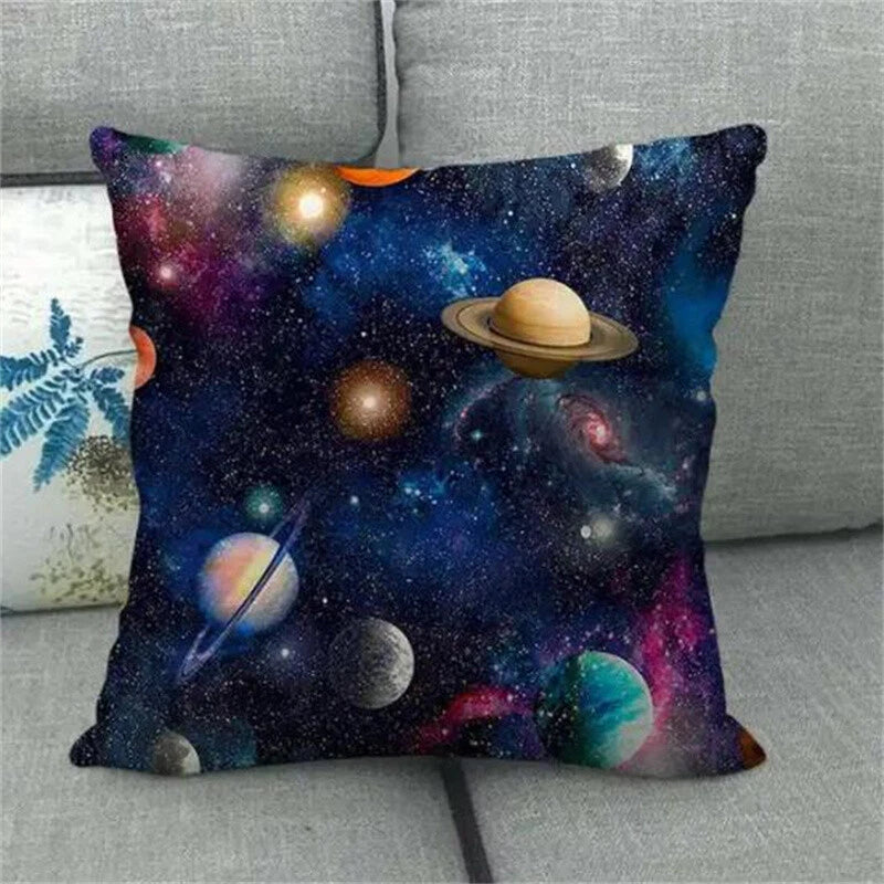 Planet Space Galaxy Planet Pillow Case Home Decorative Cushions for Sofa Room
