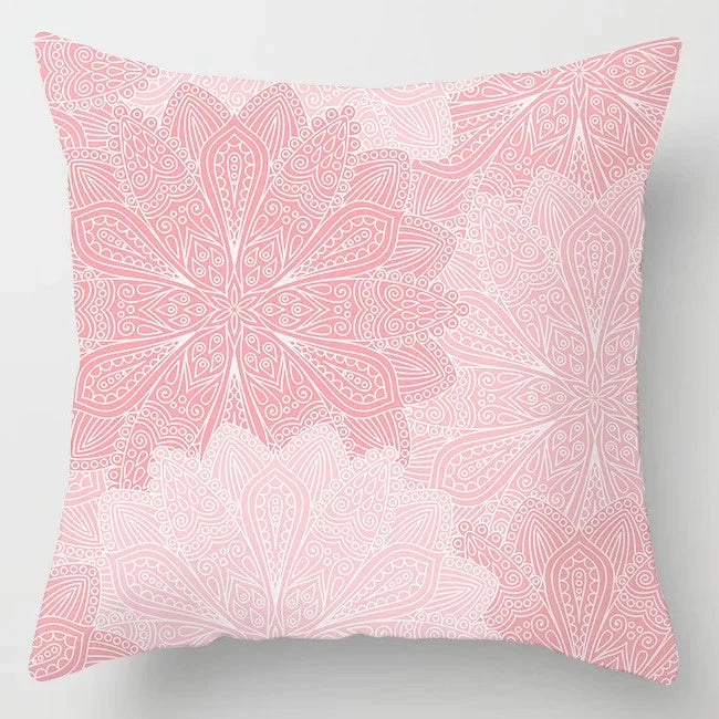 Pink Feather Pillowcase Decorative Sofa Cushion Case Bed Pillow Cover Home Decor