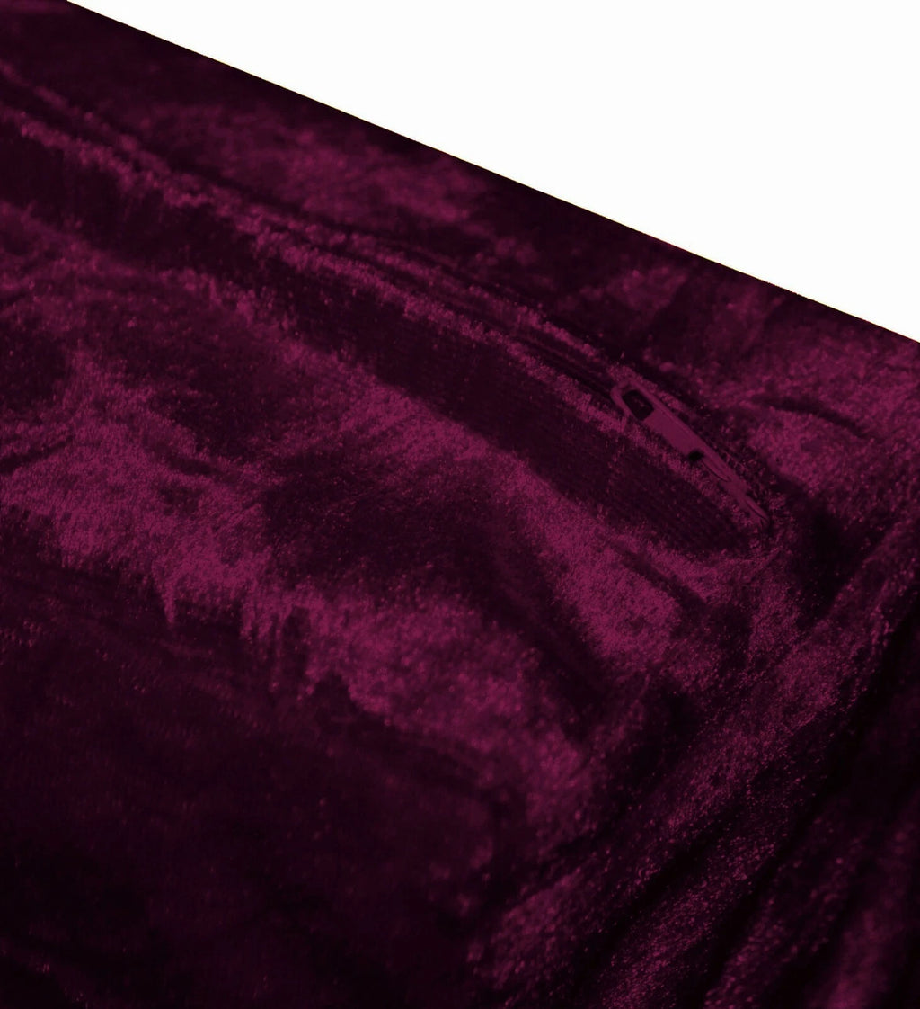 Mv31 Wi-Red Crush Velvet Sofa Seat Patio Bench Box Cushion Bolster Cover/Runner