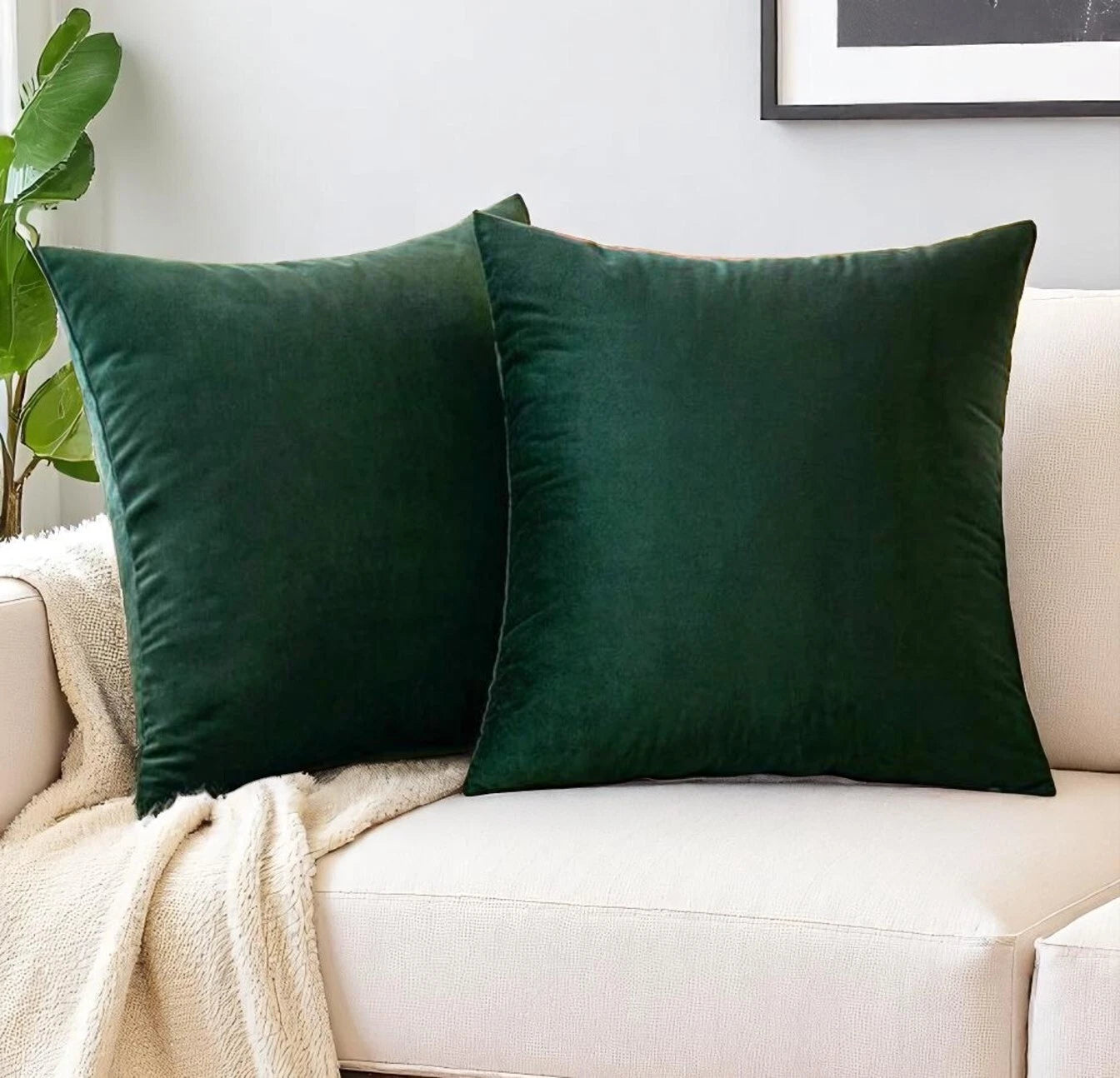 New Velvet Cushion Cover – Decorative Pillowcase for Home or Hotel Pack of 2.