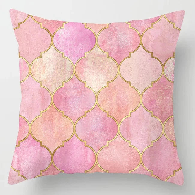 Pink Feather Pillowcase Decorative Sofa Cushion Case Bed Pillow Cover Home Decor