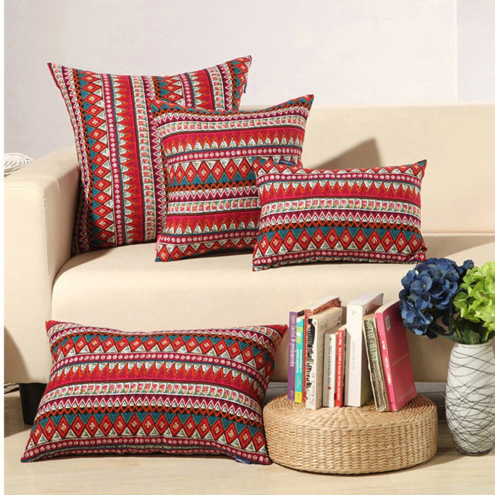 Boho Ethnic Printed Cushion Cover Pillowcase Waist Throw Sofa Pillow Cover Decor