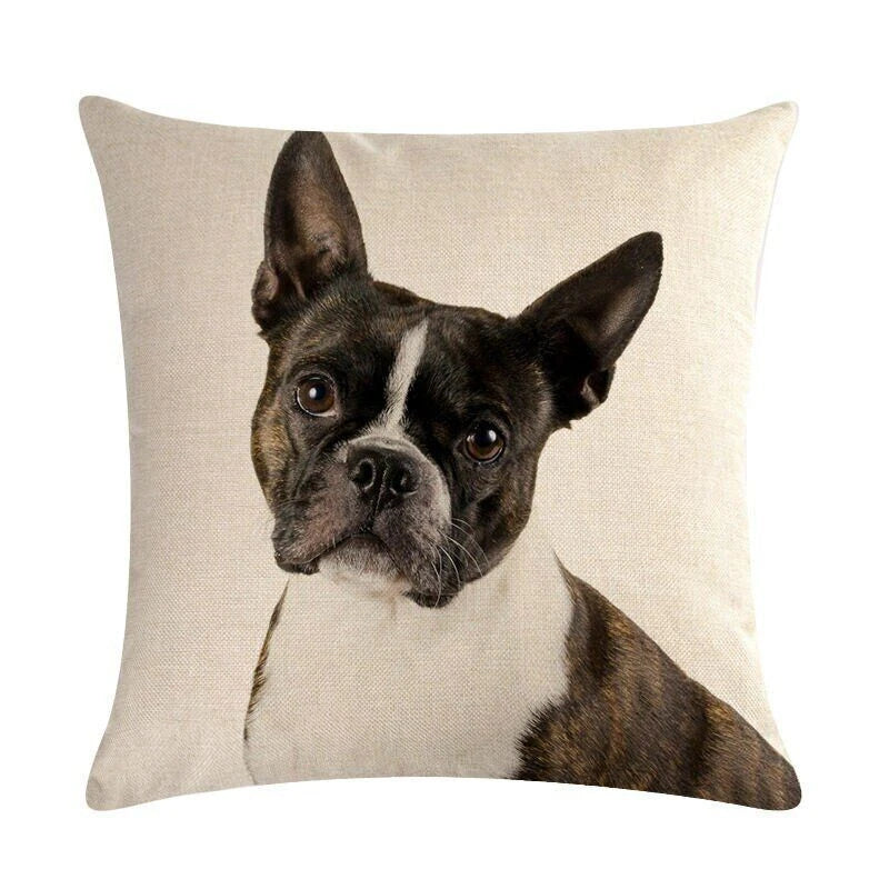 Dog Pattern Throw Pillow Cushion Cover  Home Sofa Bed Decorative