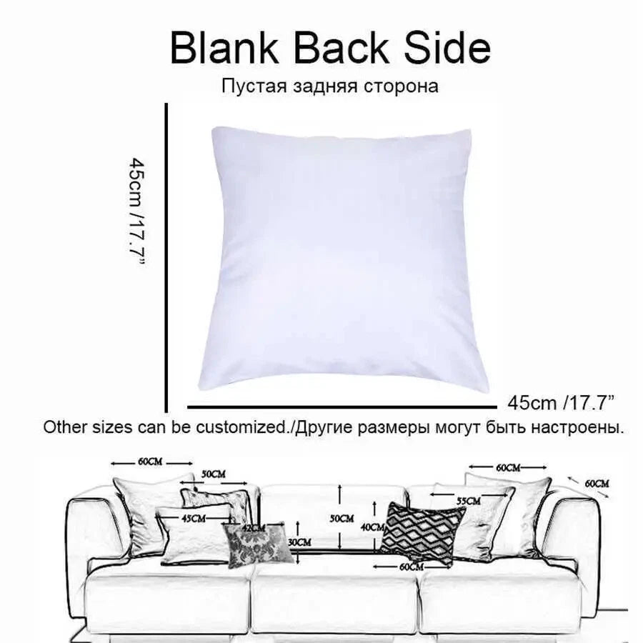 45x45cm Pink Printed Pillowcase Decoration Sofa Cushion Cover Bed  Home  Car