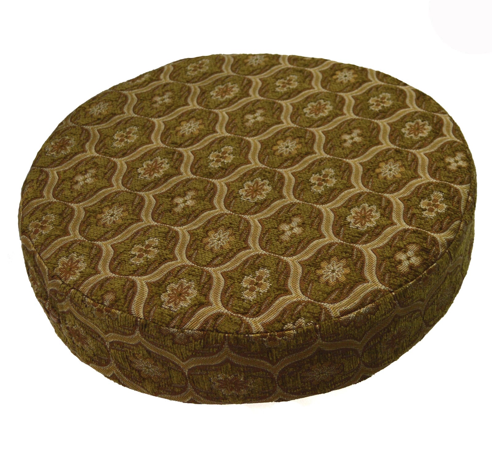 We62 -Olive Brown Eye Flora Damask Bolster Case/Pillow/Sofa Seat Cushion Cover