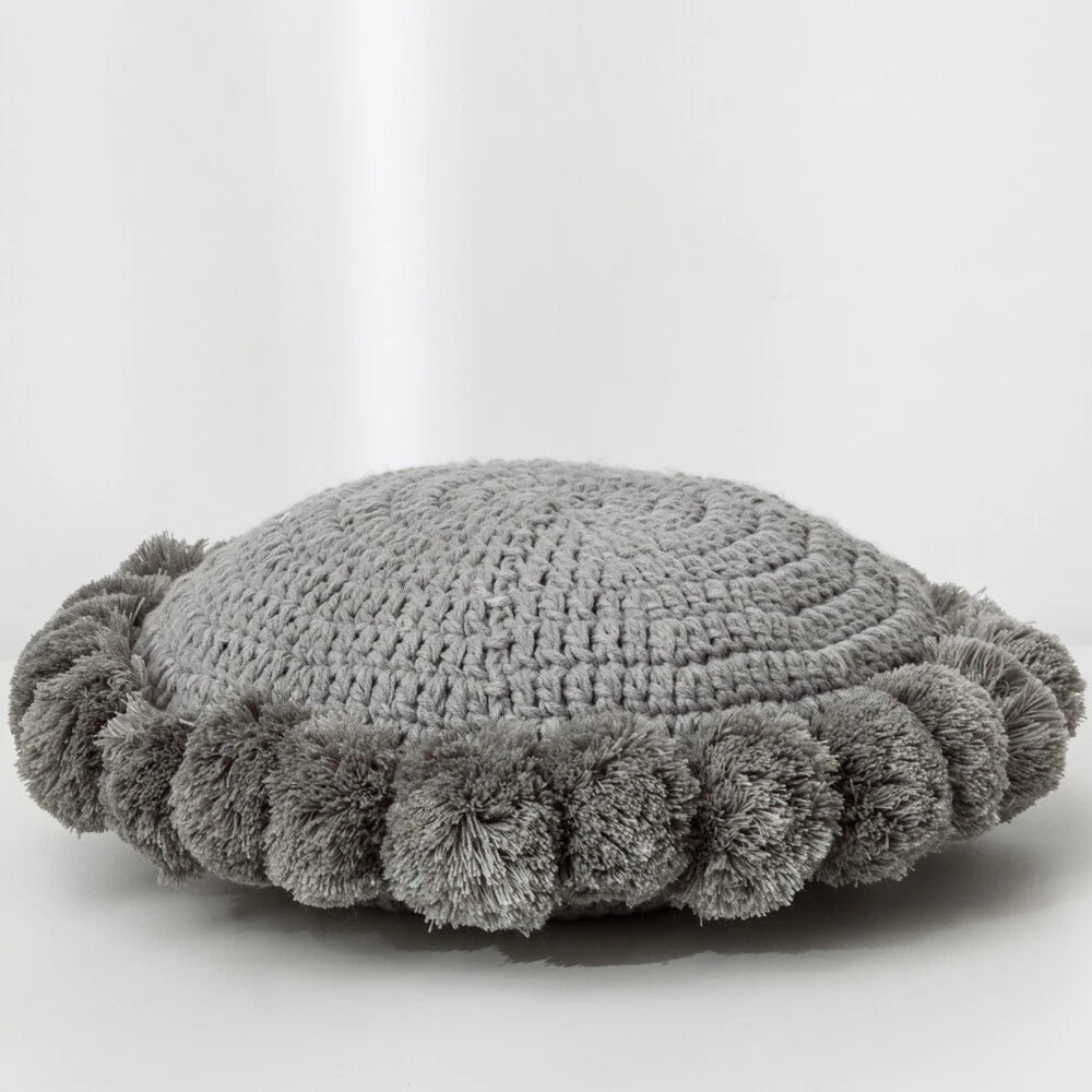 Round Knitted Waist Pillow Throw Sofa Car Office Chair Cushion Pillows Pad Decor