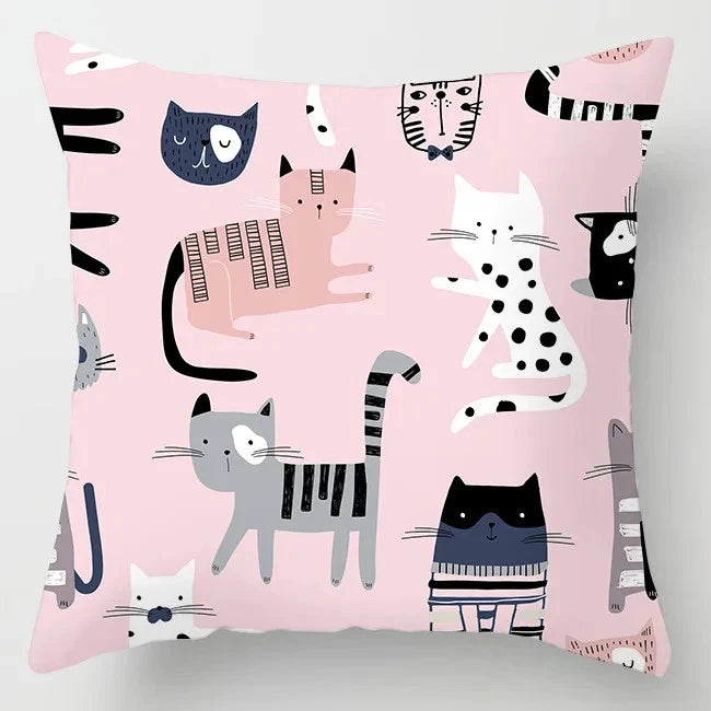Pink Feather Pillowcase Decorative Sofa Cushion Case Bed Pillow Cover Home Decor
