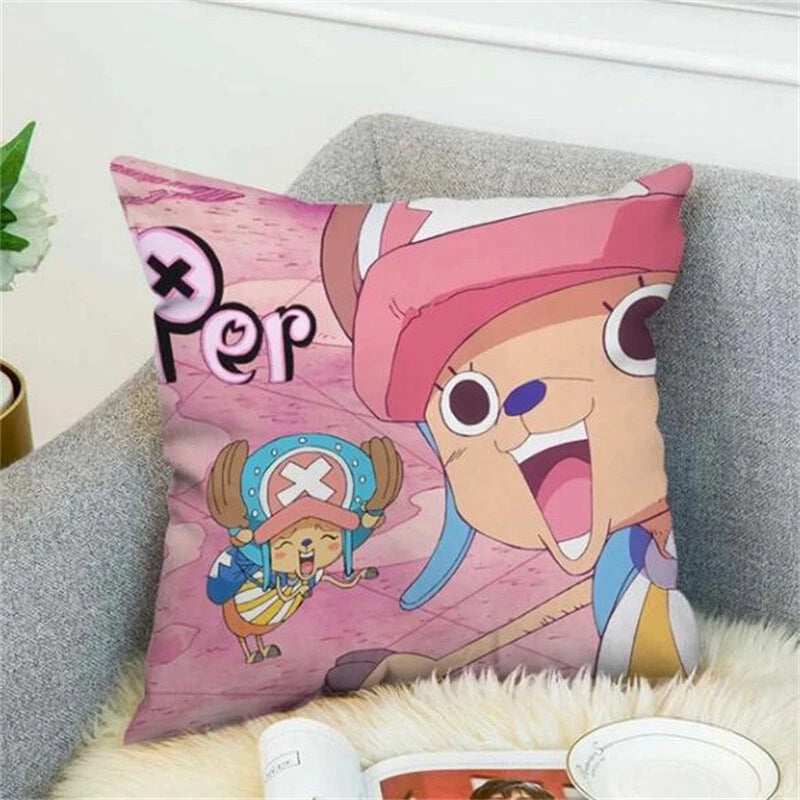 Anime Cartoon One Piece Print Cushion Cover Sofa Home Decor Pillowcase