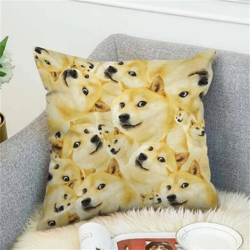 Shiba Inu Pillow Cover Decorative for Bed Pillowcase Fall Decor Car Sofa Cushion