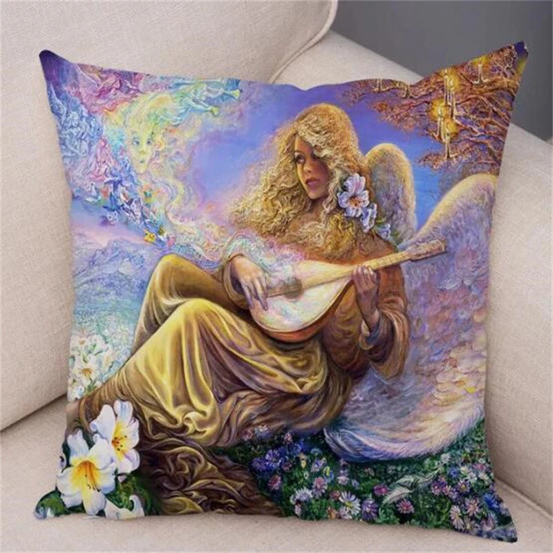 Forest Elf Cushion Cover Decor Colorful Fantasy Pillow Case for Sofa Car Room