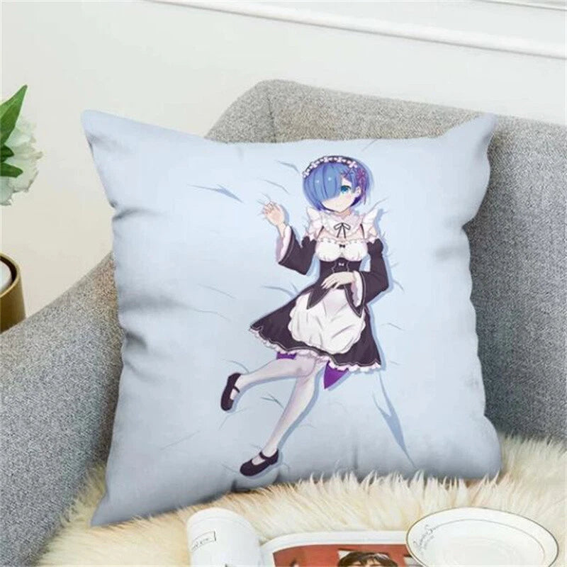 Anime REM Decorative Pillows Covers Cushion Cover Pillowcase Home Decor Sofa