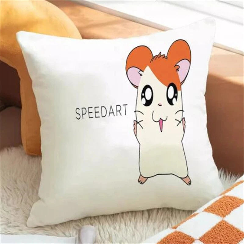 Hamtaro Pillowcases for Cushion Covers Fall Decor Anime Pillow Cover Sofa