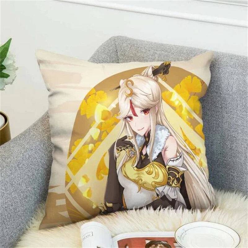 Genshin Impact Printed Pillowcases Decorative Cushion Covers Home Decor Sofa