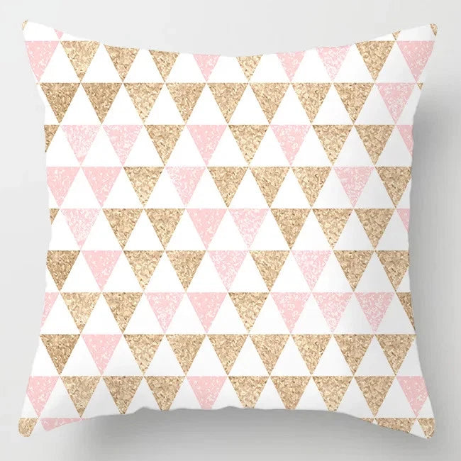 Pink Feather Pillowcase Decorative Sofa Cushion Case Bed Pillow Cover Home Decor