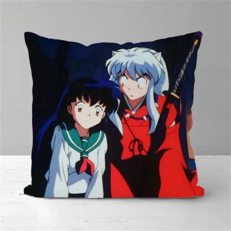 Throw Pillow Covers Decor Inuyasha Print Anime Pillowcase for Sofa Cushion Cover