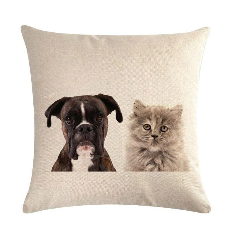 Dog Pattern Throw Pillow Cushion Cover  Home Sofa Bed Decorative