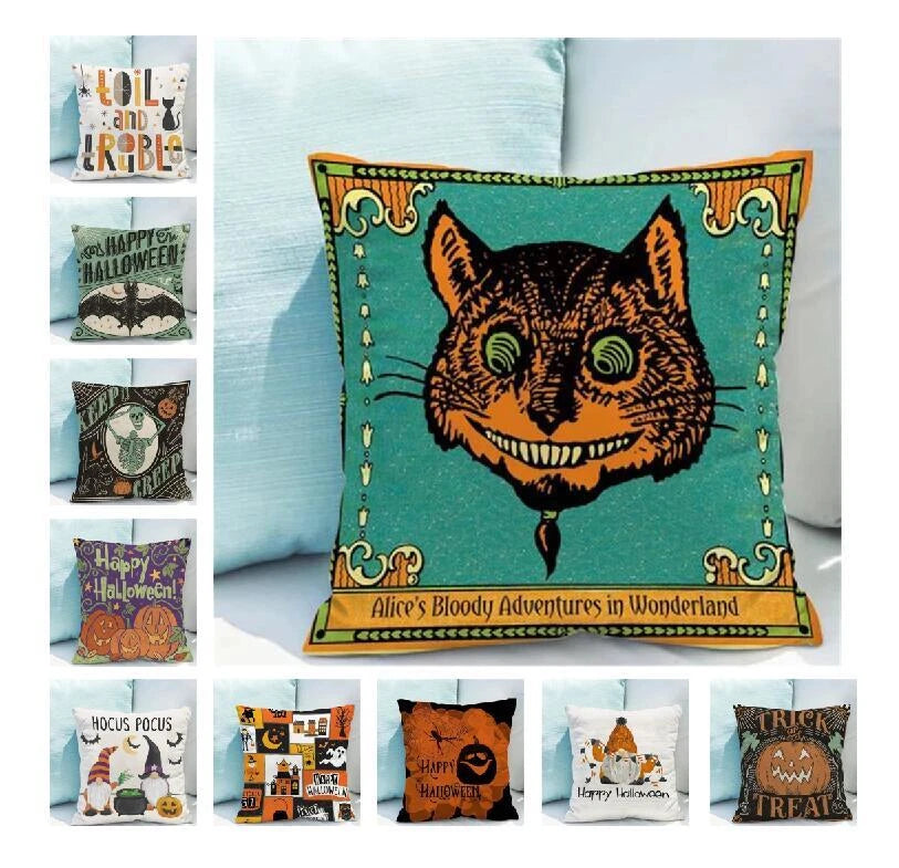 Happy Halloween Pillowcases for Bedroom Cushion Printing of Sofa Cover Car