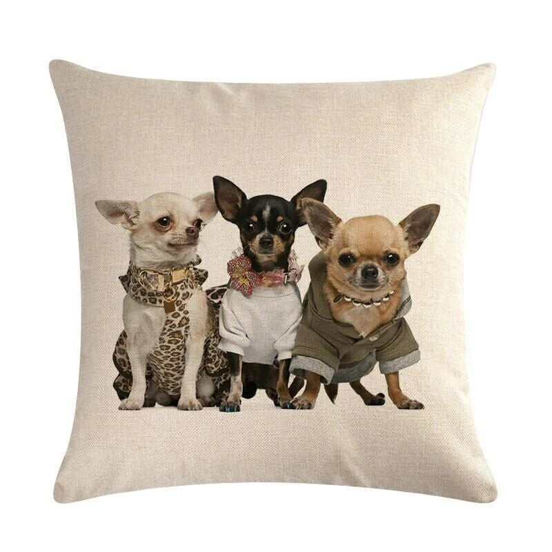 Dog Pattern Throw Pillow Cushion Cover  Home Sofa Bed Decorative