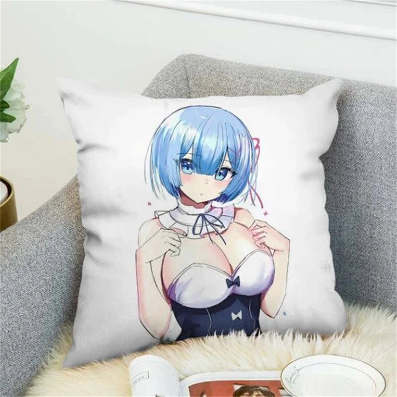 Anime REM Decorative Pillows Covers Cushion Cover Pillowcase Home Decor Sofa