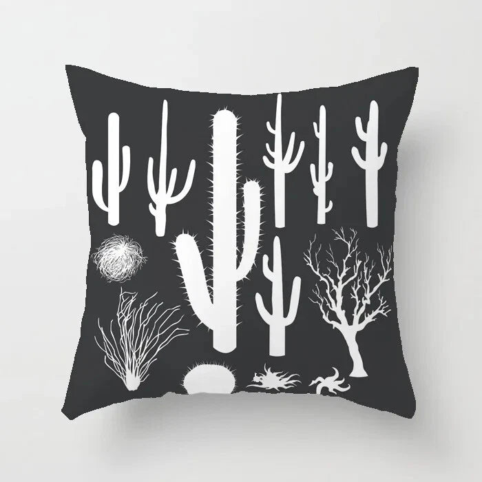 Cactus Succulent Plants Pillowcase Decor Sofa Cushion Case Bed Pillow Cover