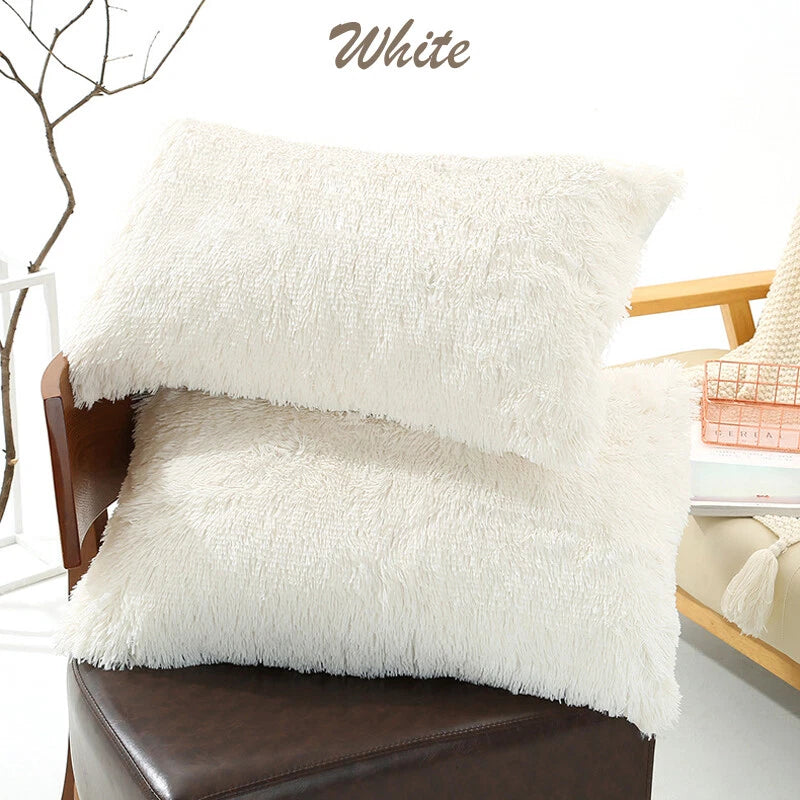 Long Fluffy Plush Throw Pillow Cases Shaggy Sofa Bed Cushion Cover 50x70cm