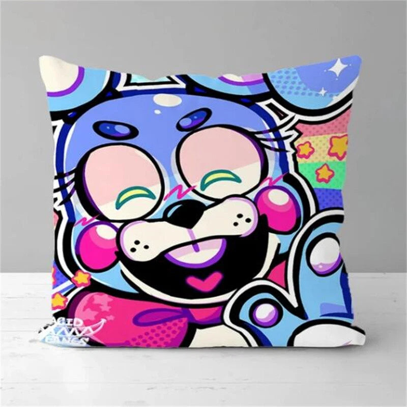 Pillow Covers Decorative Sofa Printing Home Cute Fnaf Short Plush Cushion Cover