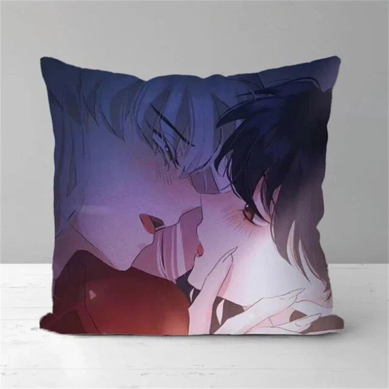 Throw Pillow Covers Decor Inuyasha Print Anime Pillowcase for Sofa Cushion Cover