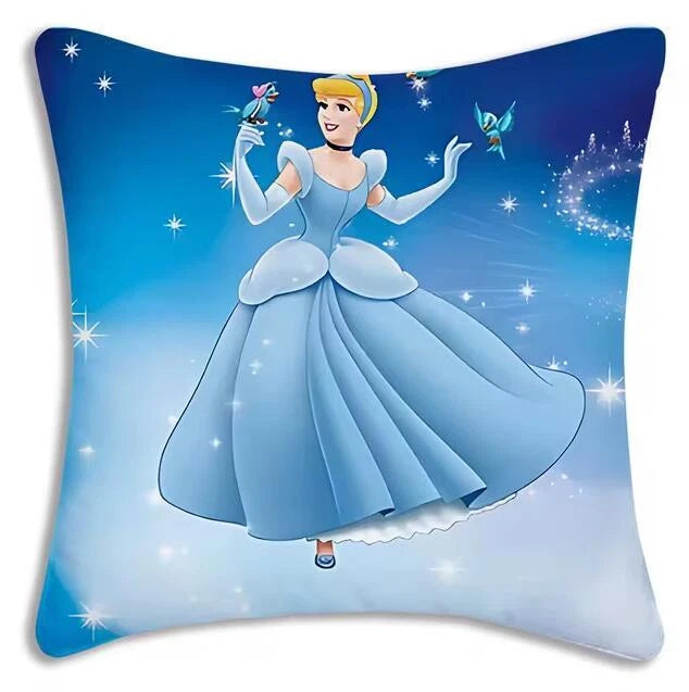 Cartoon Cinderella Pillow Cover Sofa Decorative Home Printing Cute Cushion Cover