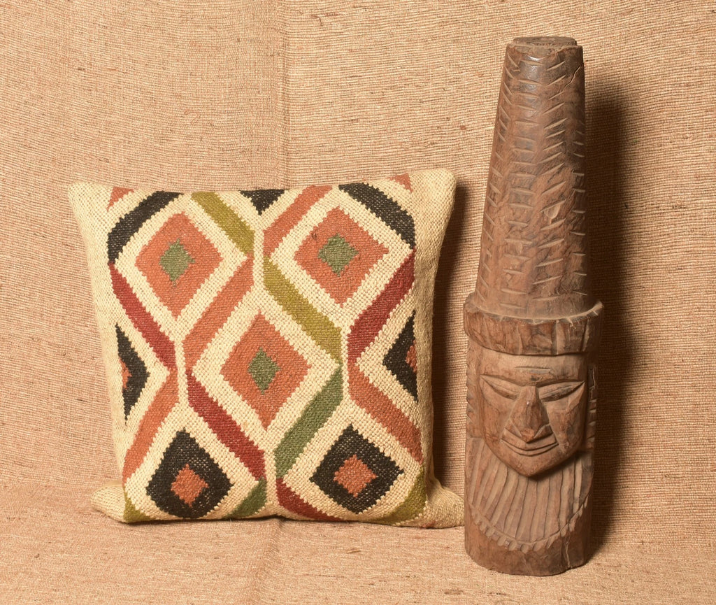 Handmade Jute Wool Kilim Cushion Cover Pillow Covers Pillow Case 45 Cm 3 Pcs