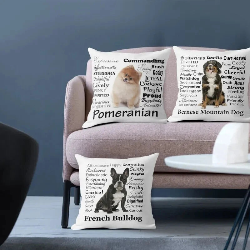 Dog Yorkie Pillow Case Pug Pillows Sofa Car Bed Sofa Pillow Case Cushion Cover