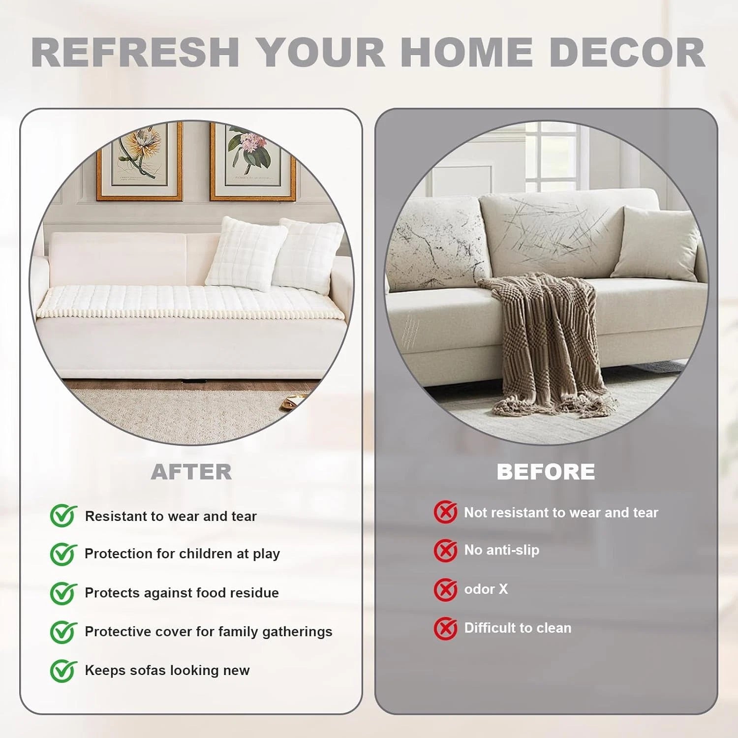 Velvet Couch Covers Sofa Cushion Protector Pets Non Slip Dog Bed Cover Pet Mat