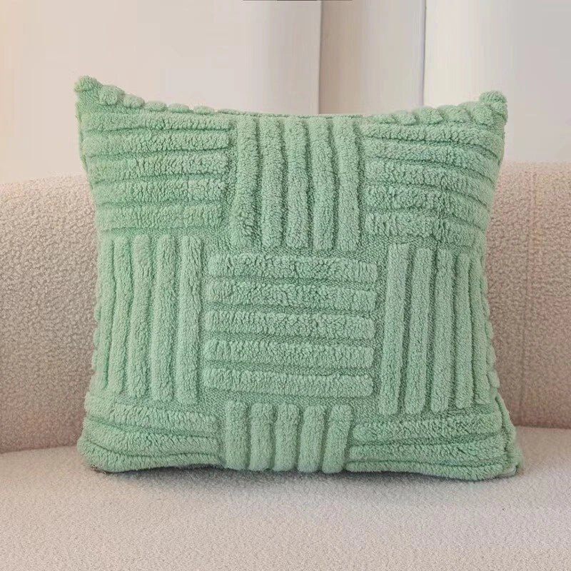 43CM x 43CM Fluffy Faux Soft Plush Pillow Case Cover Cushion Home Bed Sofa Decor