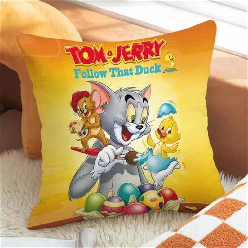 Tom Decorative Pillowcase Fall Pillow Cover for Home Decor Cushion Sofa Anime