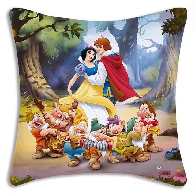 Anime princess Pillow Cover Sofa Decor Home Print Short Plush Cute Cushion Cover