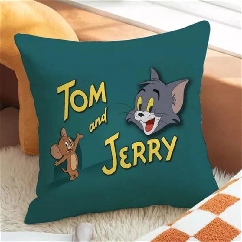 Tom Decorative Pillowcase Fall Pillow Cover for Home Decor Cushion Sofa Anime