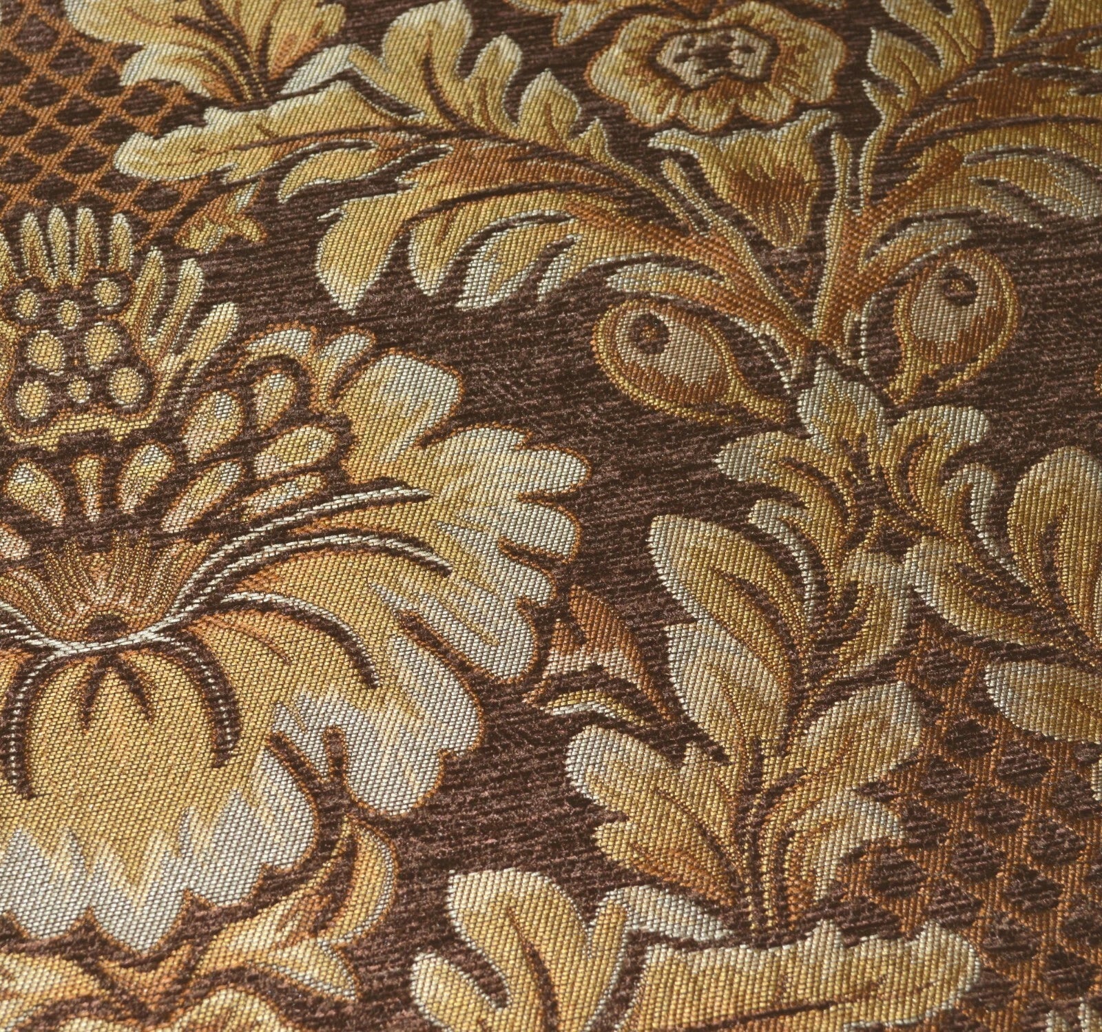 We57 - Brown Big Peony Flower Leaf Bolster Case/Pillow/Sofa Seat Cushion Cover