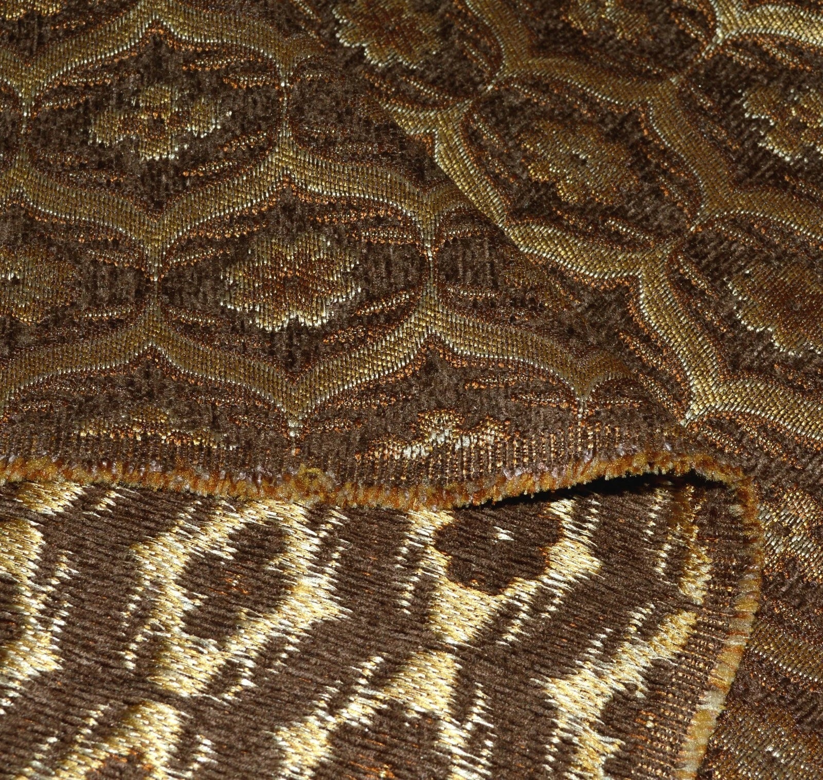 We61 -Dk Brown Gold Eye Flora Damask Bolster Case/Pillow/Sofa Seat Cushion Cover