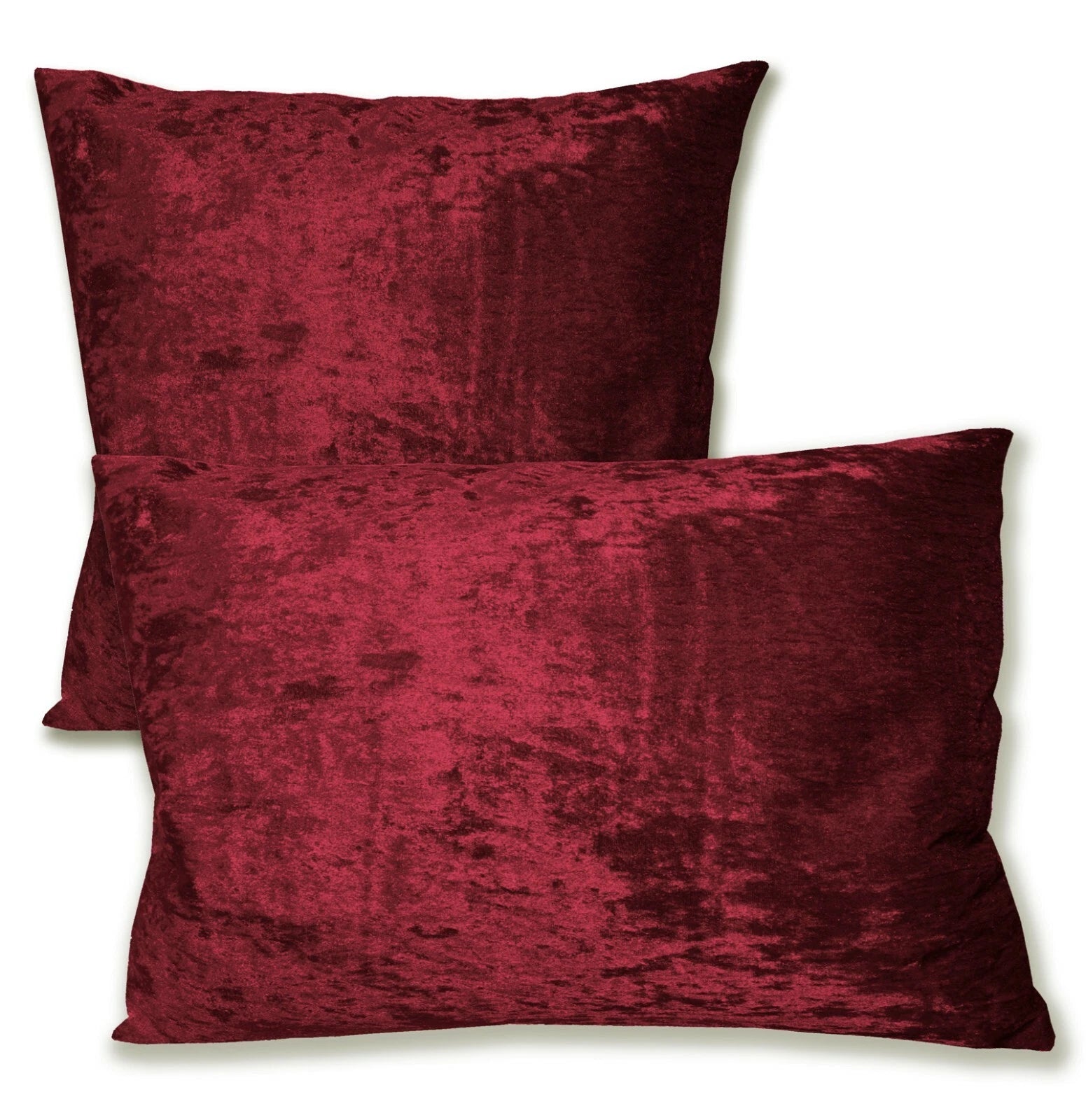 Mv25 D-Red Crushed Velvet Sofa Seat Patio Bench Box Cushion Bolster Cover/Runner