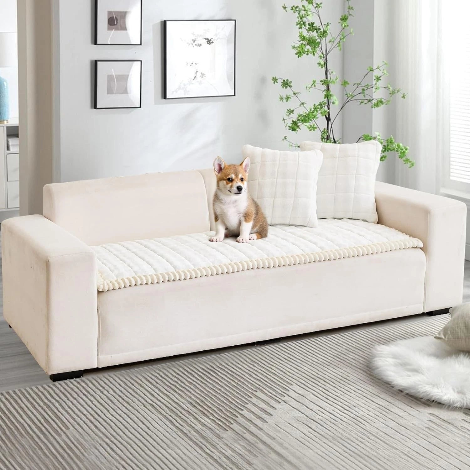 Velvet Couch Covers Sofa Cushion Protector Pets Non Slip Dog Bed Cover Pet Mat