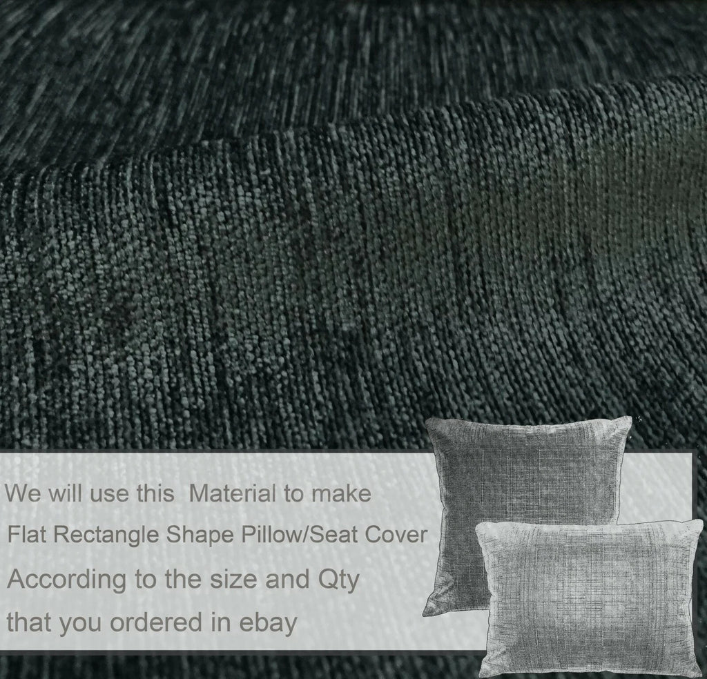 Wn21 Dark Gray Chenille Sofa Seat Patio Bench Box Cushion Bolster Cover/Runner