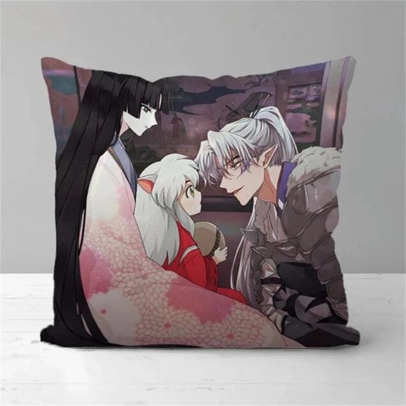 Inuyasha Printing Anime Pillowcases for Short Plush Sofa Decor Cushion Cover