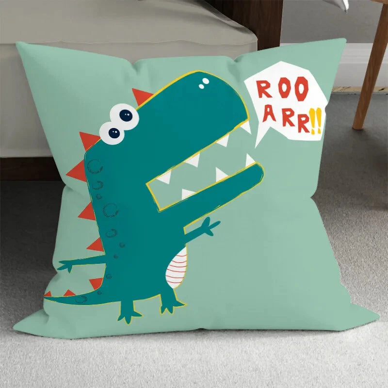 Home Room Gift Sofa Bed Chair Pillowcase Cartoon Dinosaur Pillowcase Cute