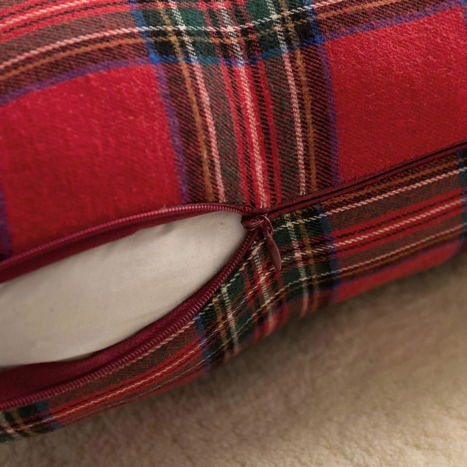 45X45Cm Christmas Pillow Cases Red Scottish Tartan Plaid Cushion Covers Bed Sofa