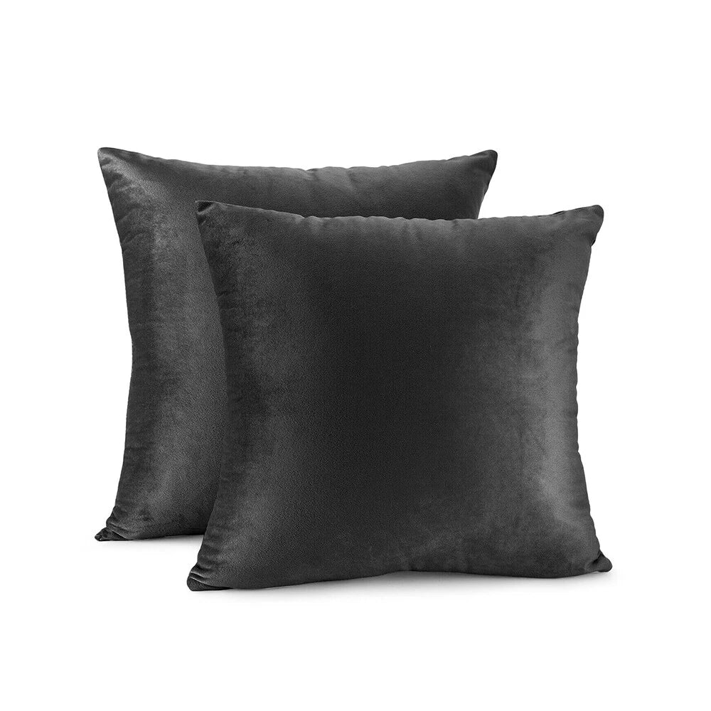Throw Pillowcases Covers Velvet Cushion Case For Home Sofa Décor Set of 2