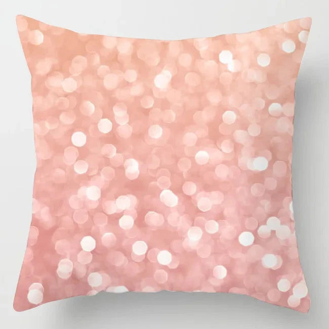 Pink Feather Pillowcase Decorative Sofa Cushion Case Bed Pillow Cover Home Decor