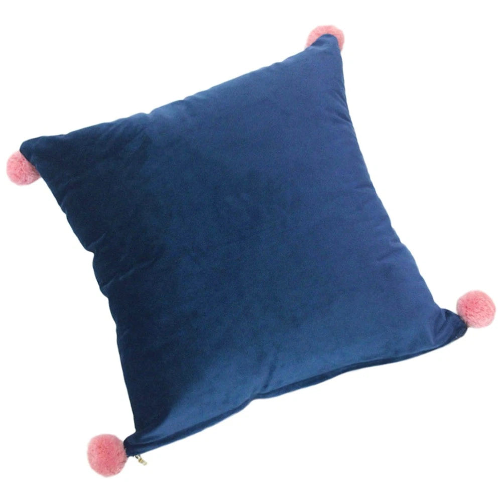 Pure Color Pillowcase Sofa Plush Cushion Cover Household Back Cushion Cover
