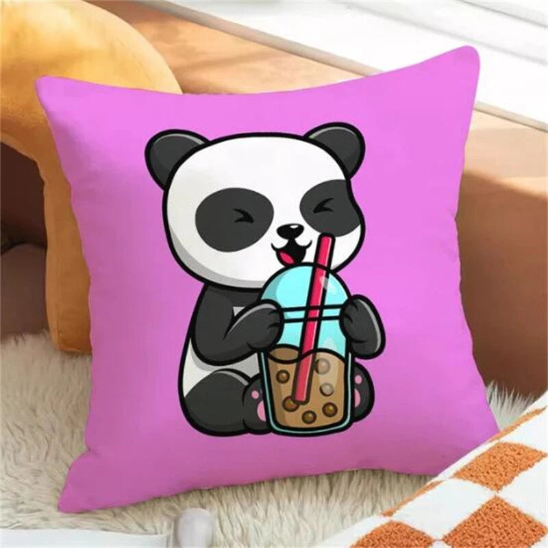 Panda Decorative Pillowcase Decor Cushion Cover Throw Pillows Sofa Anime