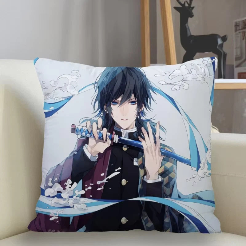 45X45Cm Polyester Demon Slayer Pillowcase Sofa Decoration Cushion Cover Home Dec