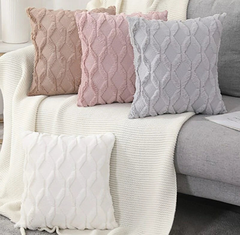 Throw Pillow Cushion Cover Decor Fur Remove Sofa Plush Case Home Fluffy Soft Bed