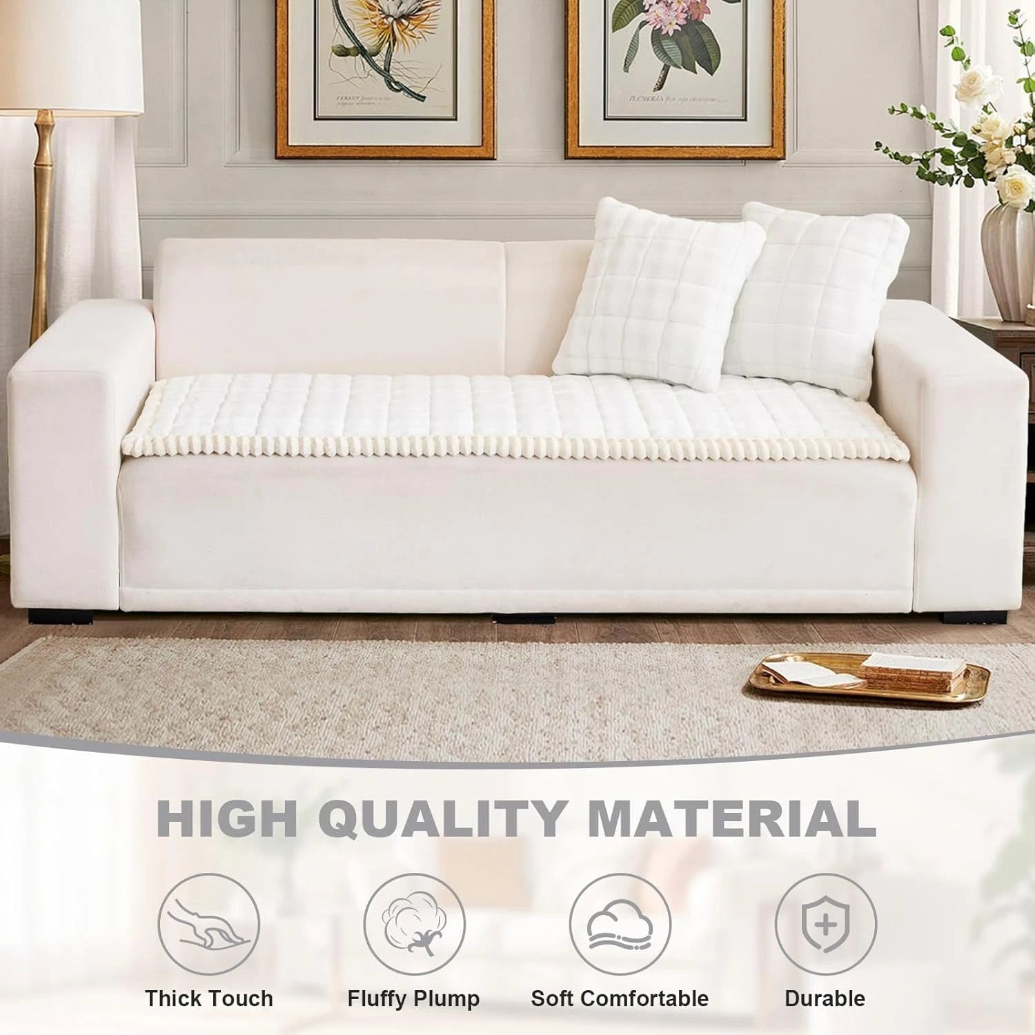 Velvet Couch Covers Sofa Cushion Protector Pets Non Slip Dog Bed Cover Pet Mat